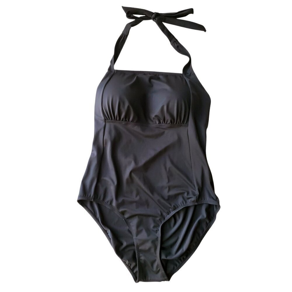 AmberNoon II  NWOT One-Piece Halter Top Swimsuit in Black Size 20W - Picture 2 of 16